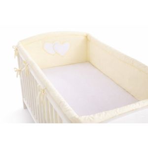 Protector de Cuna XXL My Sweet Baby - Hearts Cream