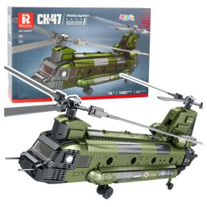 Set de Bloques de Construcción Helicóptero Militar CH-47 Chinook