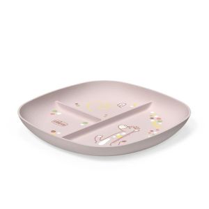 Plato 3 secciones Chicco para bebés de 12 meses en beige