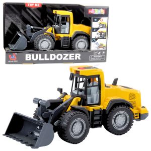 Excavadora de construcción amarilla con luz y sonido de Lean toys