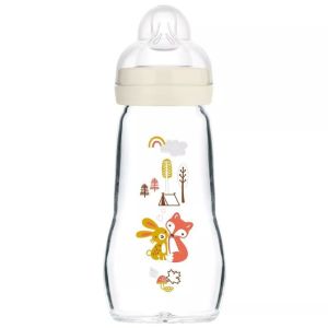 Biberón de Cristal 260ml Mam baby Feel Good Forest