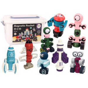 Juego de bloques magnéticos cohete espacial 56 piezas