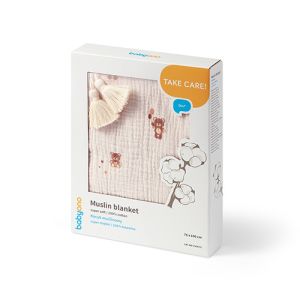 Manta Muselina Bebé 100% Algodón 4 Capas Beige Babyono
