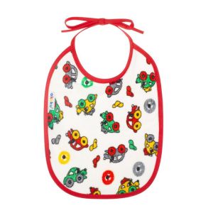 Babero de algodón impermeable Akuku con diseño de coches