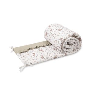 Protector de Cuna Sensillo Algodón Bosque Beige