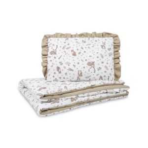 Juego de Cuna Sensillo Algodón Bosque Beige 75x95