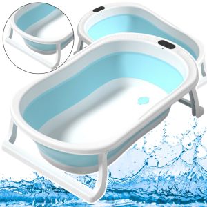 Bañera Plegable Antideslizante Azul