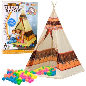 Tipi Indio para Niños + 60 Pelotas 155 cm
