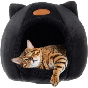 Cama para gatos de peluche Purlov, cama acogedora para invierno