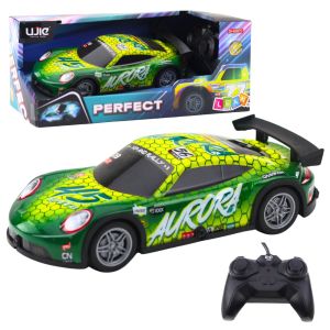 Coche de Carreras RC Control Remoto con Cuerpo Luminoso Verde