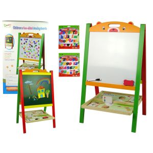 Pizarra 2 en 1 Lean toys con letras, números e imanes