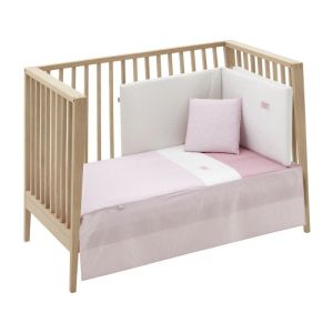 Jgo 2 Pcs.colcha I-v. Cuna 70 Vichy10 Rosa 70x140x3 Cm - Cambrass