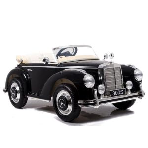 Coche eléctrico infantil Mercedes-Benz 300S negro LS-618 LEAN CARS vista frontal
