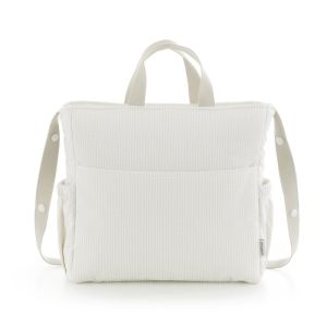 Bolso maternal Pack Regent Cambrass color crema, vista frontal