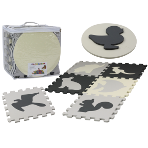 Alfombra Puzzle Suave Educativa EVA Gris 28 Piezas