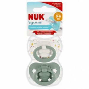 Chupetes Nuk de Silicona con Luz 0-6 meses - 2 Piezas