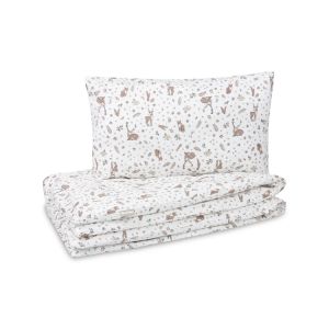 Set de Ropa de Cama Infantil 2 Piezas Cotton Forest Beige 100x135 – Algodón Suave