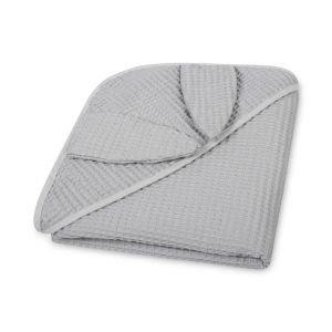 Capa de baño para bebé Sensillo gris 110x110 cm en algodón waffle, vista extendida
