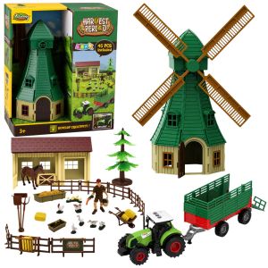 Set de Granja con Tractor y Molino LED, 45 Piezas