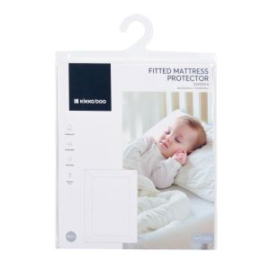 Protector de colchón ajustable Kikkaboo de bambú 70/140/15 cm