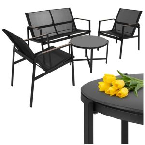 Juego de Muebles de Jardín Gardlov - 4 Piezas para Balcón