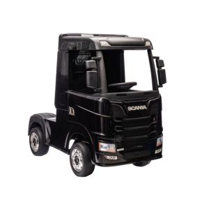 Coche eléctrico Scania 500R HL698 negro, con potente motor 4x45W.