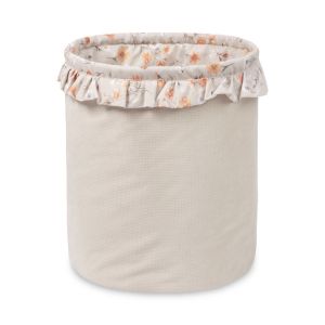 Cesta para Juguetes Sensillo Bloom Beige, Algodón Seguro