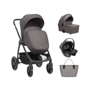 Carrito de bebé 3en1 Kikkaboo Modena Gris Oscuro