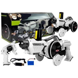 Coche Lanzador de Foam 2 en 1 Control Remoto Blanco
