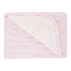 Manta de Punto Sherpa Rosa Claro Kikkaboo - Bebé de Lujo
