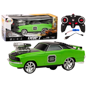 Coche de Control Remoto 1:18 Drift 360 Verde con Sonidos