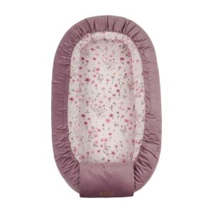 Nido de Bebé Reversible Velvet Bloom Rosa 80x45 – Cocoon Ajustable y Acolchado