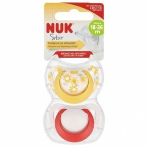 Chupete de Silicona Nuk Star 18-36 meses - 2 unidades