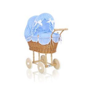 Carrito de Muñecas My Sweet Baby con Ropa de Cama Azul Natural