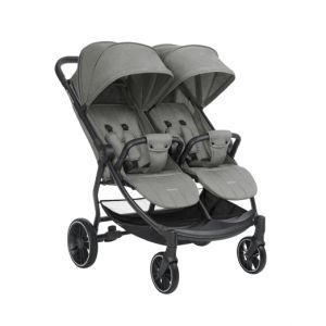 Carrito gemelar Happy 2 Gris Claro 2024 Kikkaboo
