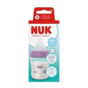 Biberón Nuk 150ml con Tetina de Silicona Hippo 0+