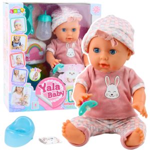 Muñeca bebé Lean Toys 35 cm con función de orinar y sonidos, vista frontal