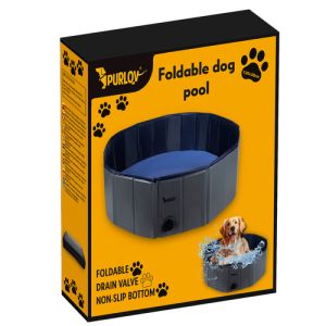 Piscina plegable para perros Purlov 120x30 cm - Ideal para calor