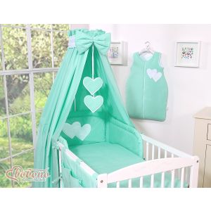 Dosel de Cuna My Sweet Baby - Canopy de Corazones Menta