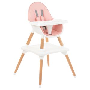 Trona 3en1 Multi Rosa Kikkaboo - Silla y Mesa para Bebés
