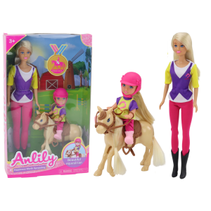Set de Muñecas Anlily con una Niña y un Pony, Granja de Caballos