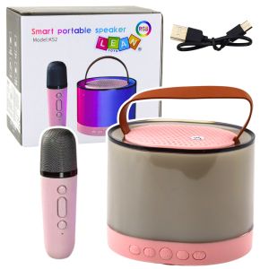 Kit de Karaoke Altavoz Micrófono Inalámbrico K52 Rosa