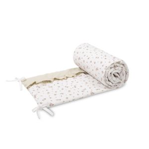 Protector de Cuna Sensillo Algodón Rosa Beige - Seguridad y Estilo