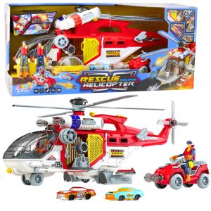 Helicóptero de rescate con luces y sonidos de Lean toys.