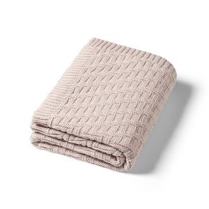 Manta de Algodón Orgánico Beige Babyono para Bebés