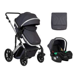 Carrito de bebé 3en1 Kikkaboo Darling Gris Oscuro 2024