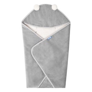 Manta Arrullo para Silla de Auto Sensillo - Gris Plush 75x75