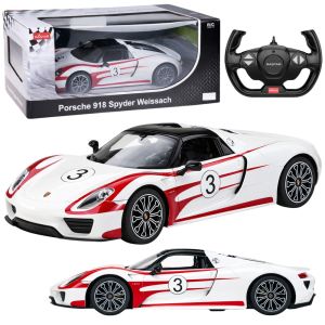 Coche de control remoto Porsche 918 Spyder Rastar 1:14 Blanco