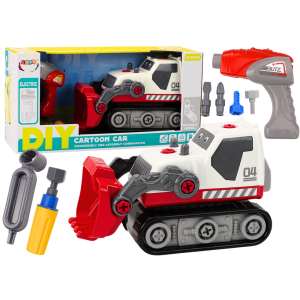 Excavadora Crawler de Cartoon con Herramientas y Cubo Dismontable