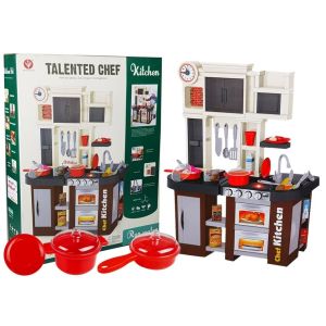 Cocina Interactiva Infantil con Refrigerador y 58 Accesorios